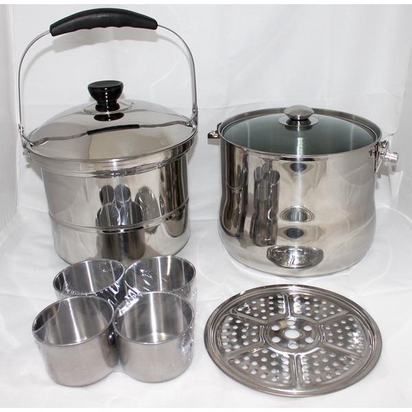 IZZY COOK panci set serbaguna panci presto stainless 7 liter tahan panas