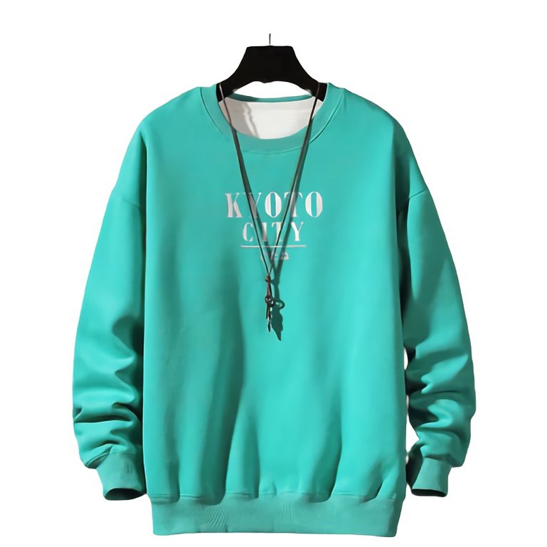 Sweater pria crewneck KYOTO CITY sweter cowok distro polos keren
