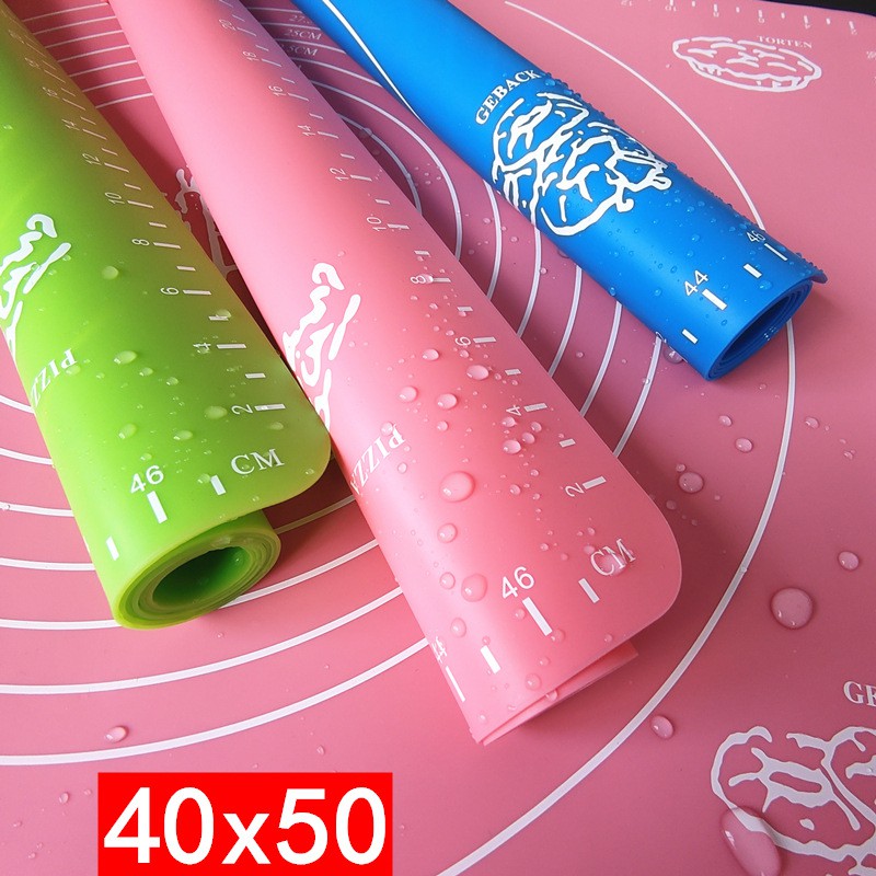 Mat Silicone Kue Adonan Kue Fondant bergulir Cutting Mat Baking Mat