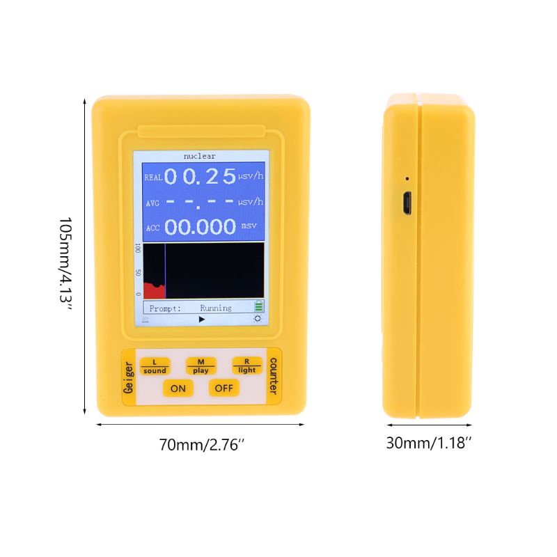 Mary BR-9C 2in1 Alat Detektor Radiasi Nuklir EMF Meter Elektromagnetik Handheld Portable