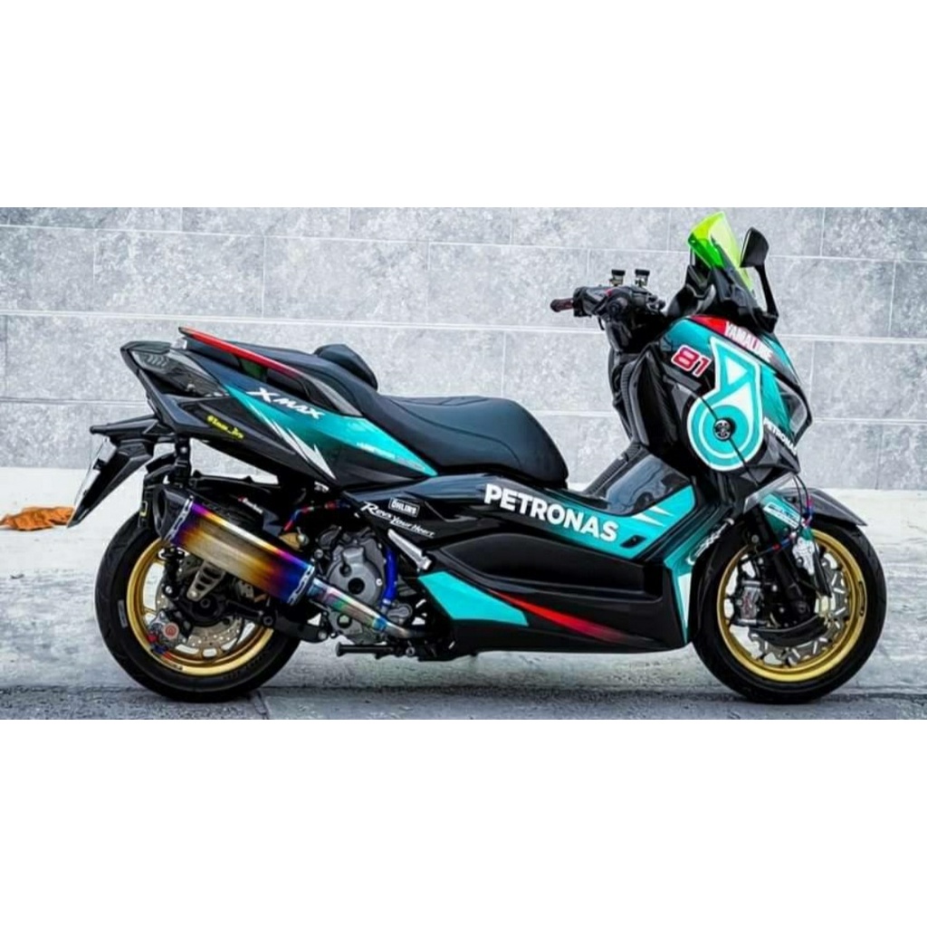 Decal sticker XMAX full body custom Petronas hijau toska