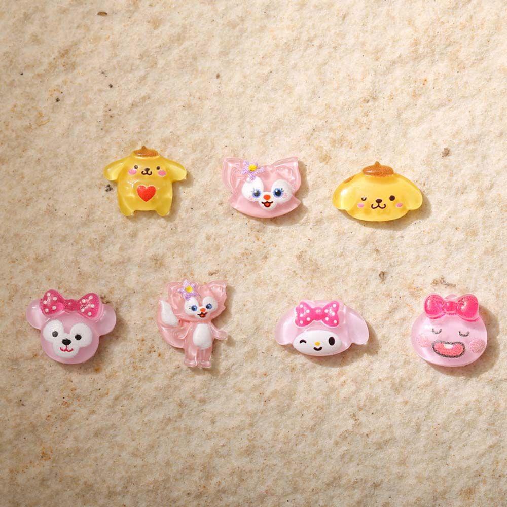 AUGUSTINA Augustina Dekorasi Nail Art Resin Kartun Melody Kawaii Jepang Puding Anjing DIY Perhiasan Nail Art