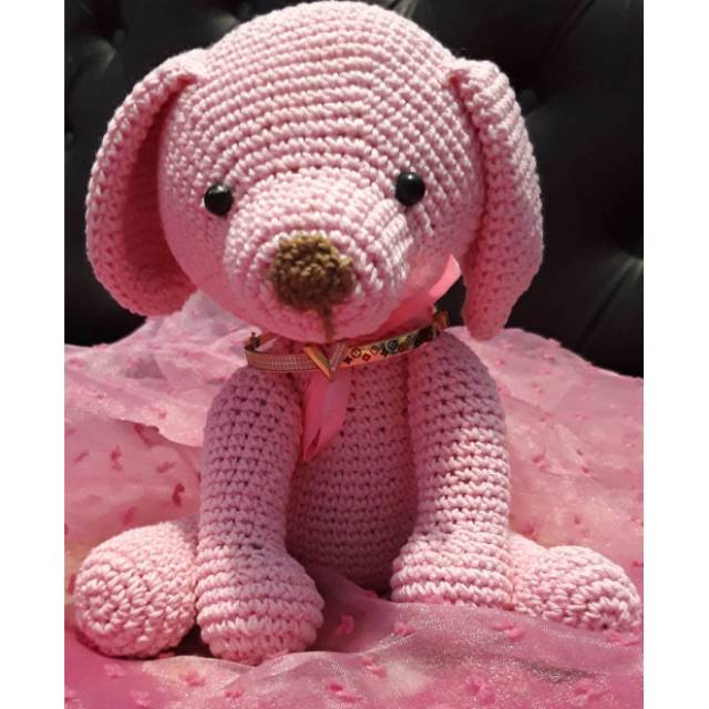 Amigurumi boneka rajut anjing