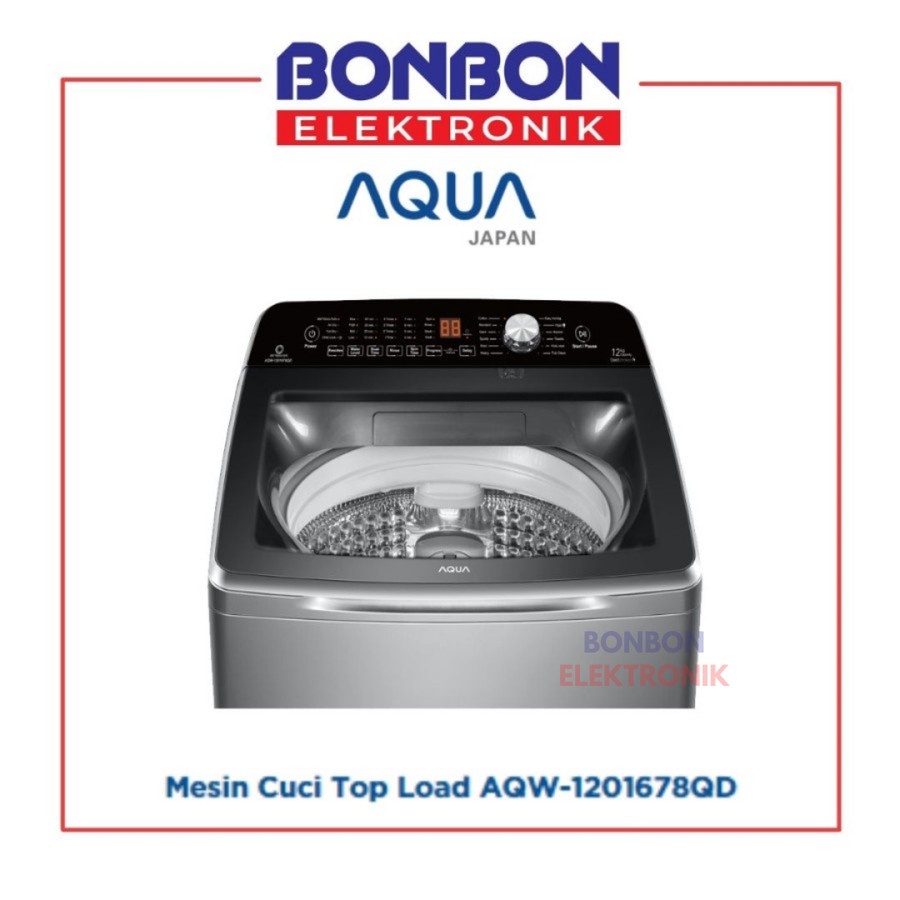 AQUA Mesin Cuci 1 Tabung 12KG AQW-1201678QD Top Loading 12 KG