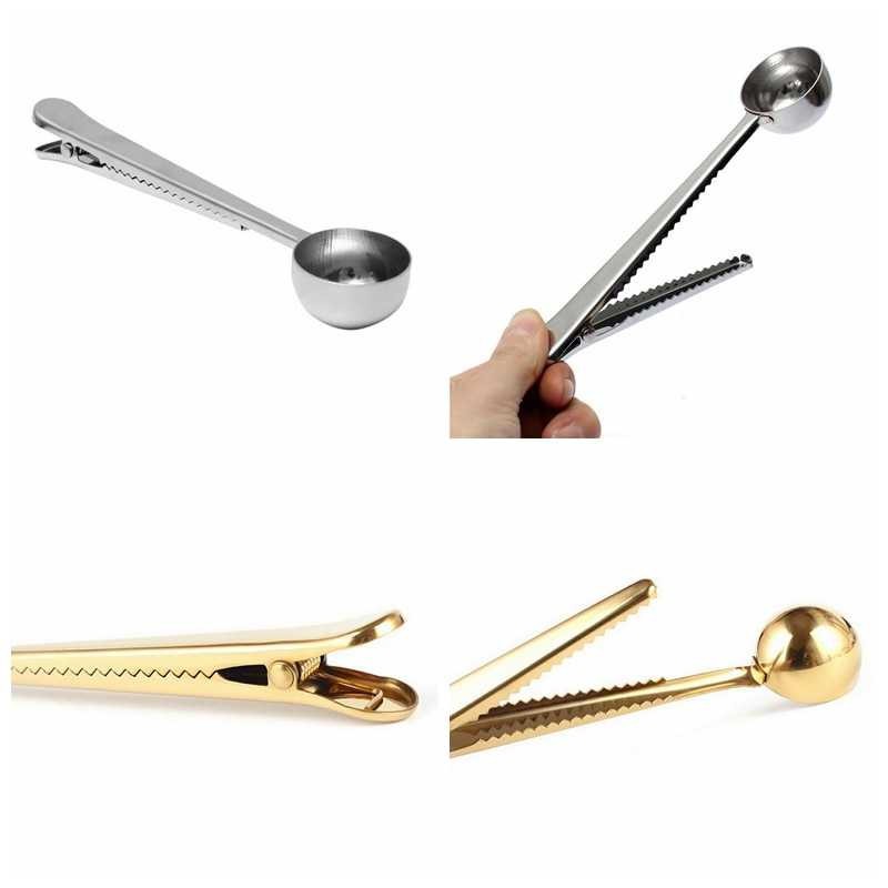 Terbaru ! Urijk Sendok Takar Kopi Teh Measuring Spoon Stainless Steel with Clip