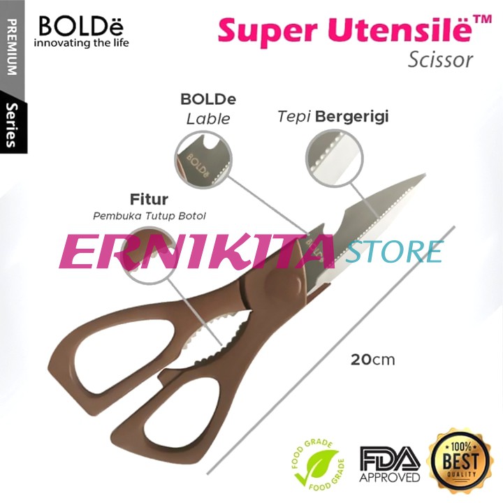 BOLDe SUPER UTENSILE ELECTRA SERIES - Pisau Set Plus Gunting