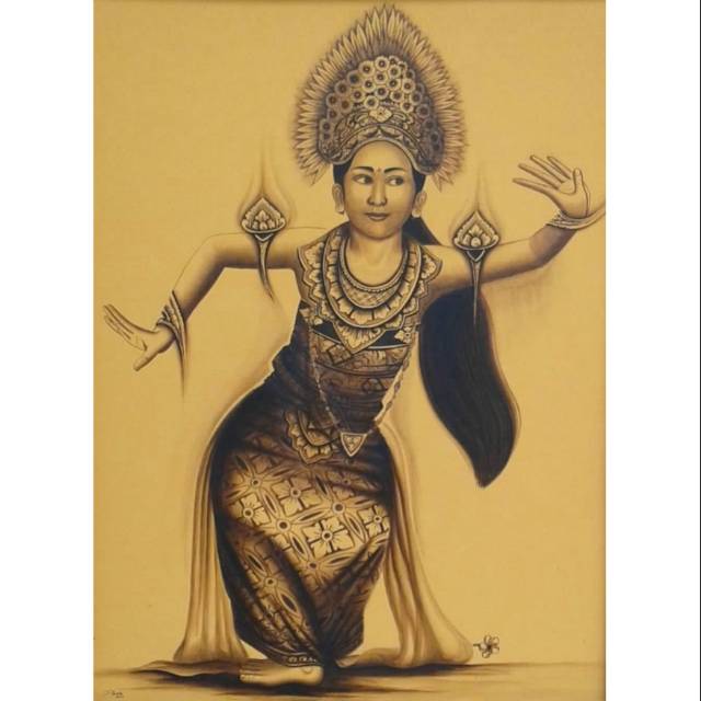 Lukisan penari | Lukisan penari Bali | Lukisan tradisi | Lukisan antik | Lukisan Bali