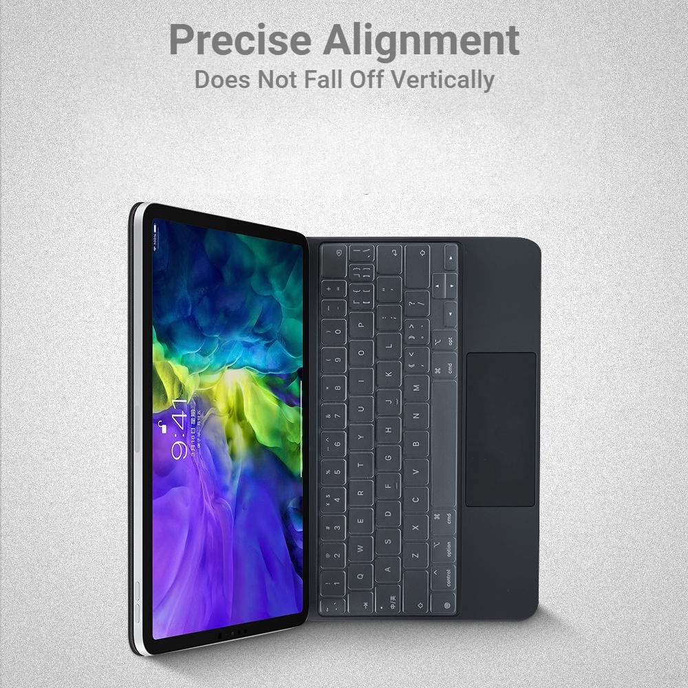 Magic Cover Pelindung Keyboard Bahan TPU Transparan Anti Air / Kotor Untuk iPad Pro 12.9 &quot;11&quot; 2020 2021