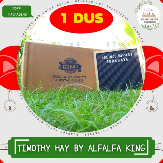 Rumput Hay Timothy Hay Alfalfa King Grosir Dus - 50lbs