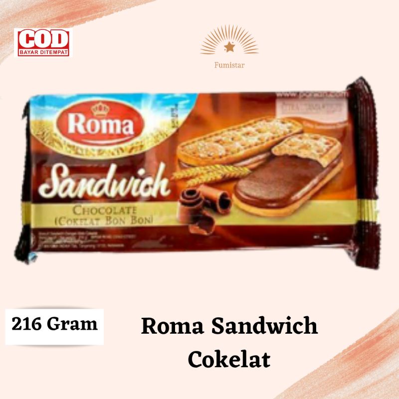 

Roti Roma Sandwich Cokelat Chocolate 216 Gram