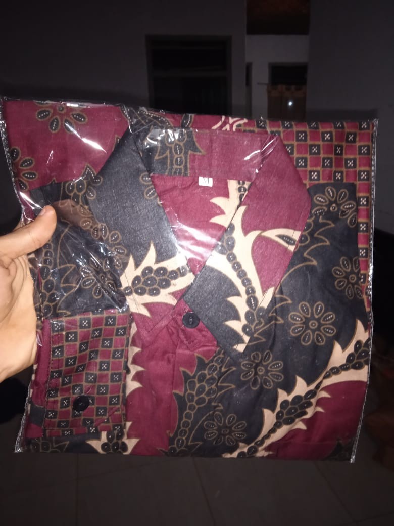 Baju Batik Pria Slimfit Big Size M L Xl Xxl Atasan Kemeja Batik Lengan Panjang
