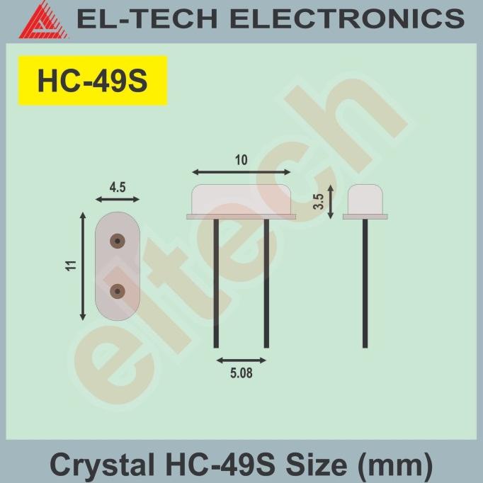 8MHz 8 MHz Kristal Crystal XTAL Oscillator Osilator 2 Pin HC-49 elt3ch dijamin