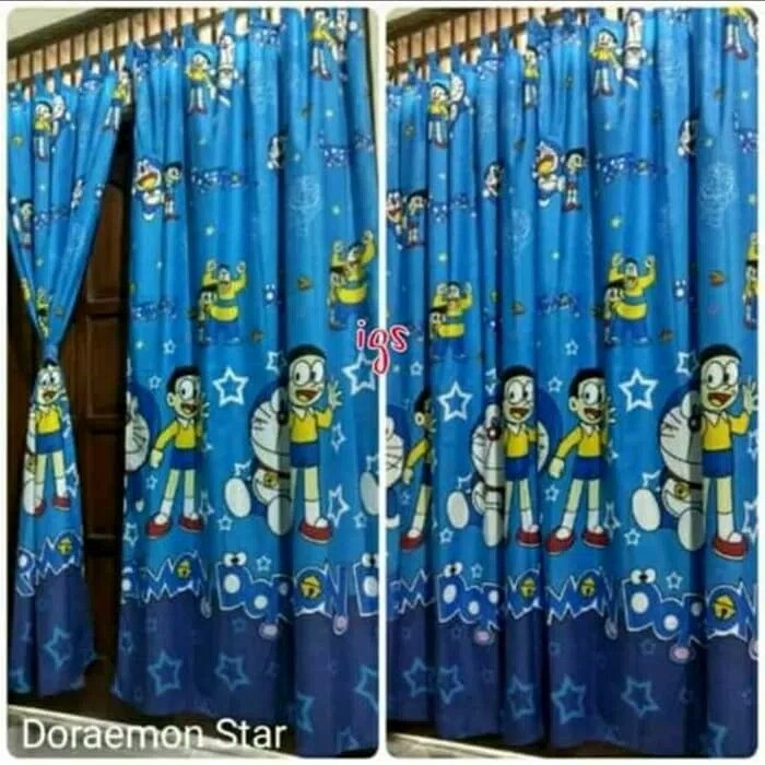 Tirai Gorden Pintu Motif Karakter Kartun