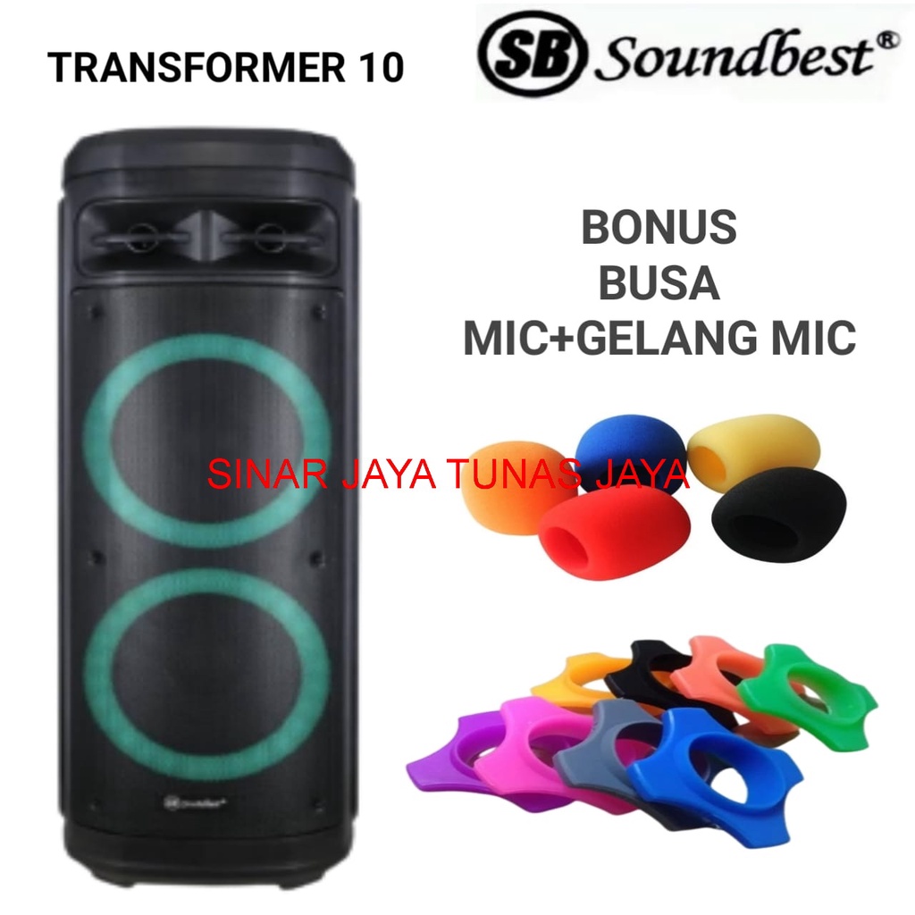 PAKET SPEAKER SOUNDBEST TRANSFORMER 10 10inch X 2 ORIGINAL GARANSI RESMI