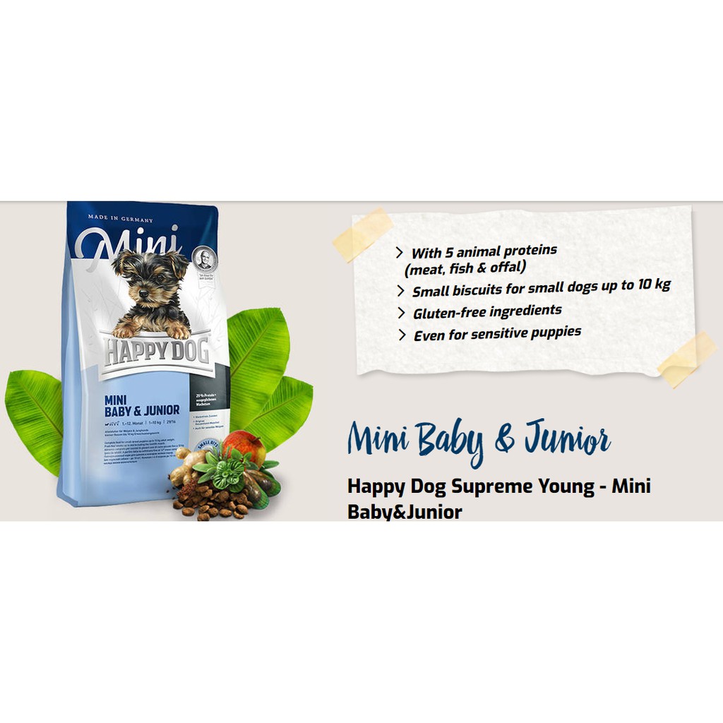 Happy Dog Mini Baby &amp; Junior 1 kg Small bites