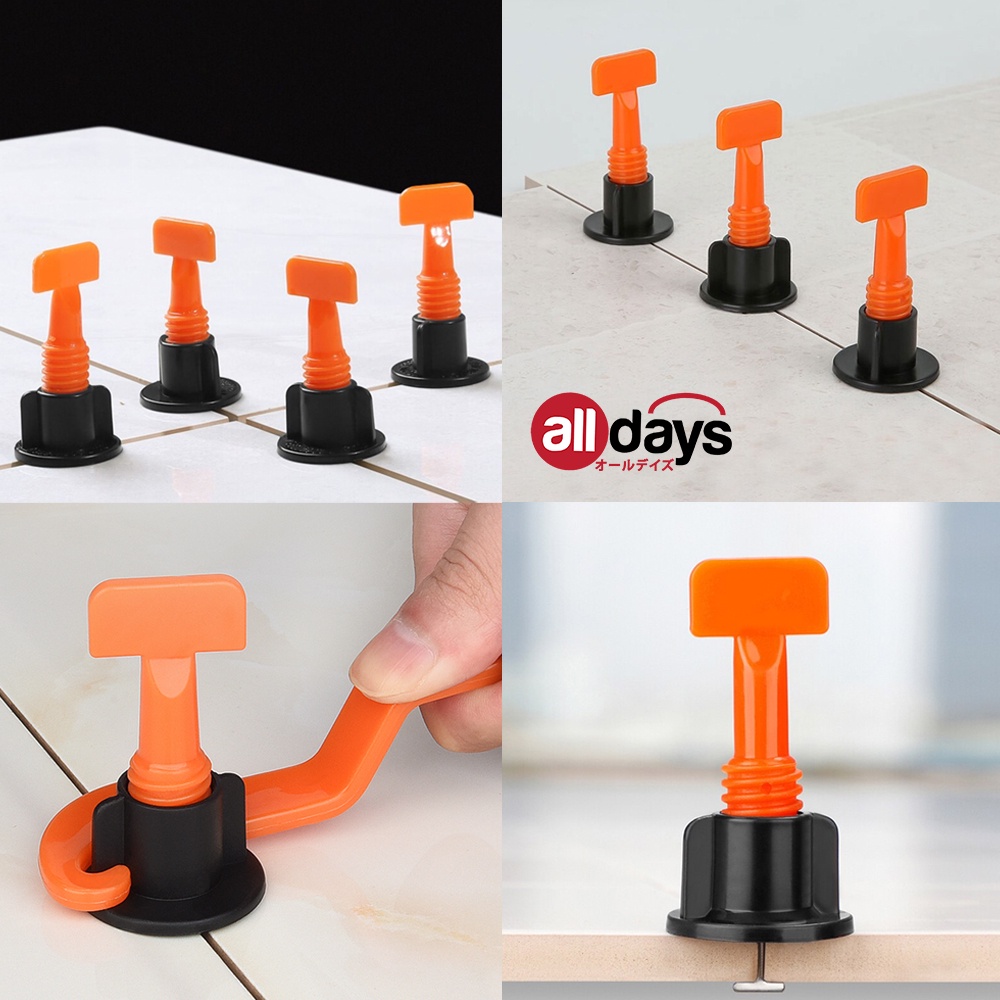 Alldays Reusable Tile Leveling Nat Spacer / Alat Perata Keramik 50 pcs perbungkus - 1.5 mm include Kunci Pengencang