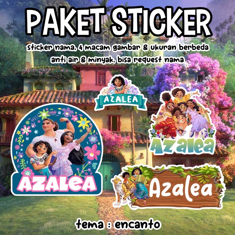 

Stiker Nama Lucu 101 pcs Label Anti Air 100%