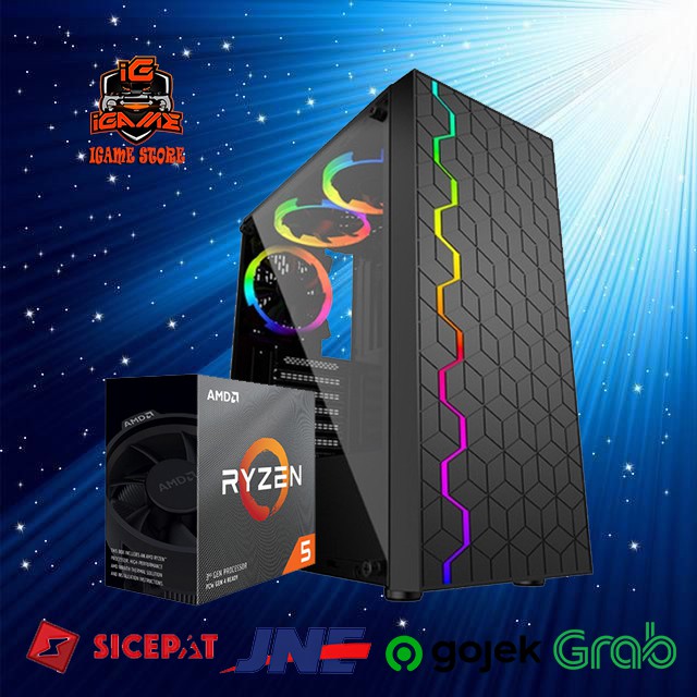 NEW PC GAMING Ryzen 5 3500/VGA 4GB/SSD/HDD New Edition MANTULL GAN