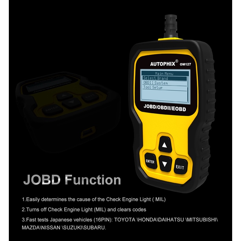 AUTOPHIX OM127 JOBD/OBDII/EOBD Obd2 Scanner Mobil Scanner Odb2 Mobil Alat Diagnostik Obd Mobil Diagnostik Scanner Otomotif Scanner