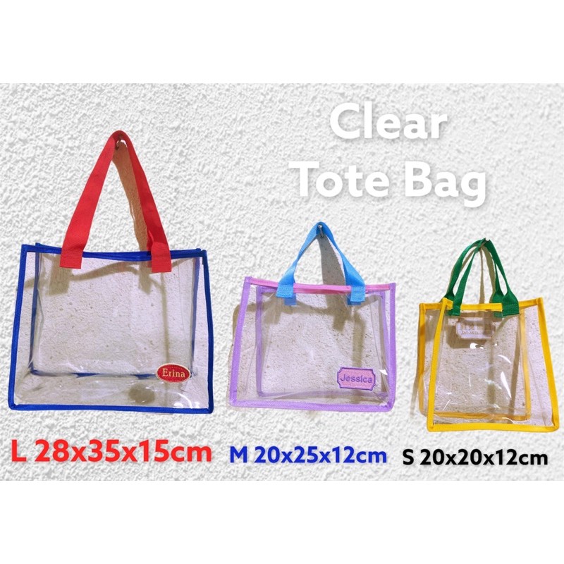 Fawn’G Handmade - Clear Tote bag / PVC Tote Bag / Tas Mika serbaguna