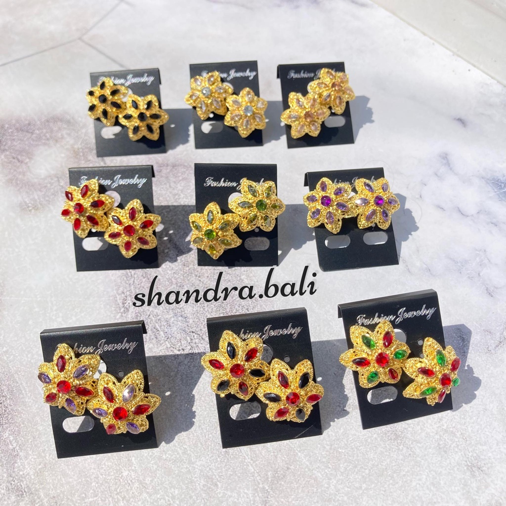 Shandra Bali - Anting / Sumpel Alpaka Baruna Aksesoris Perhiasan Kebaya Bali