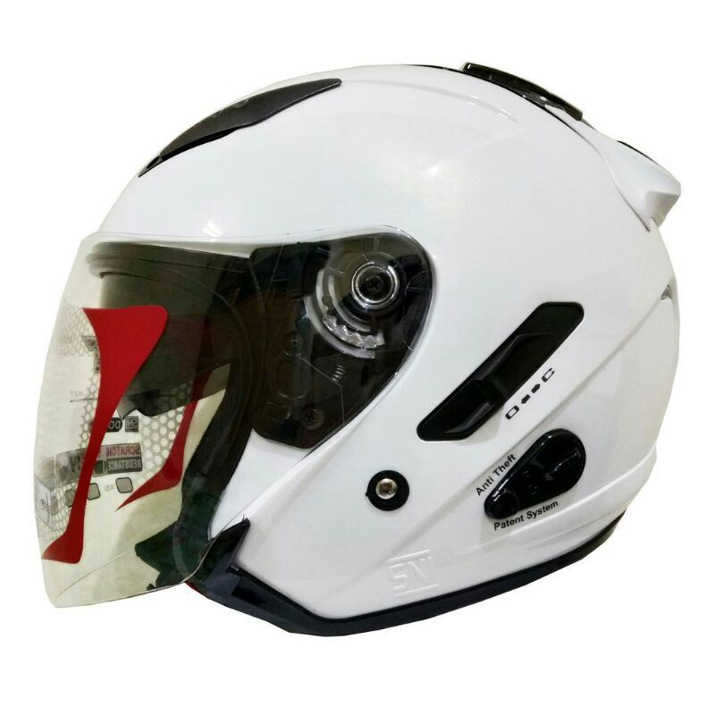 KYT GALAXY SLIDE WHITE SOLID/KYT GALAXY SLIDE PUTIH SOLID