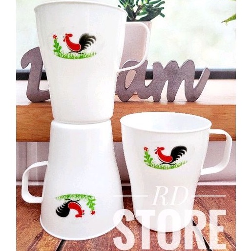 PROMO 3.PCS GELAS GAGANG MOTIF AYAM