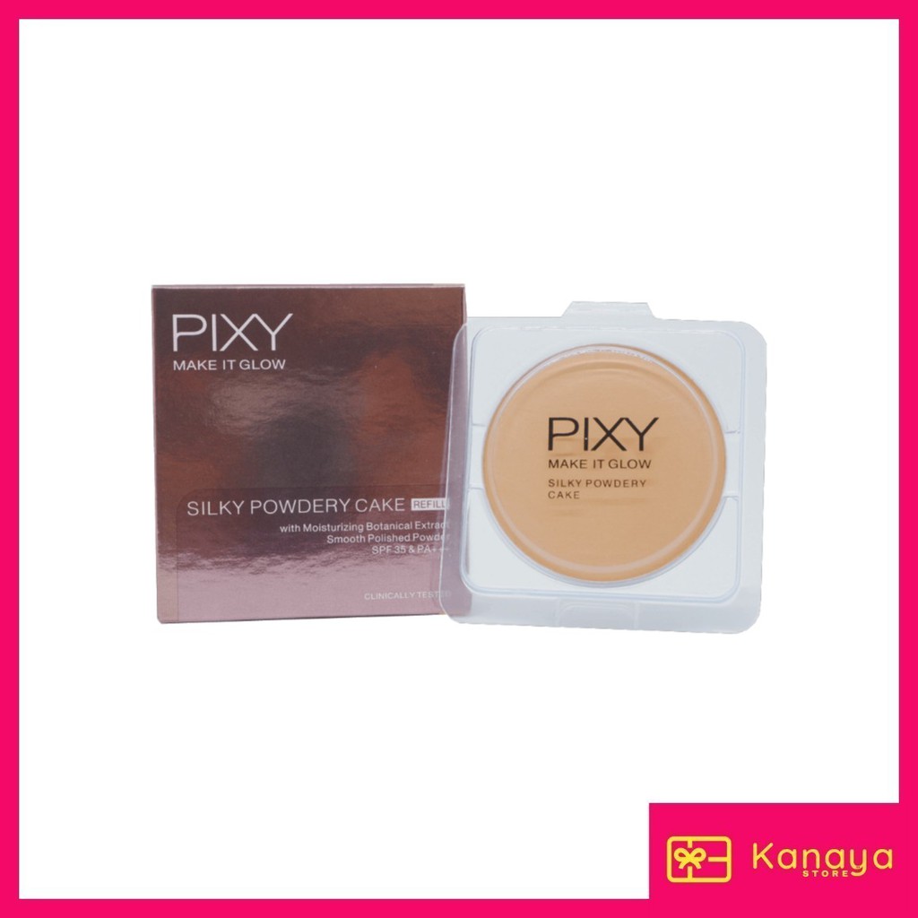 (BISA COD) Pixy Make it Glow Silky Powdery Cake Refill (Isi Ulang)