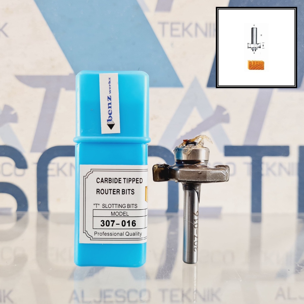 BENZ 307-016 MATA PROFIL 6 MM 6MM T SLOTTING BITS