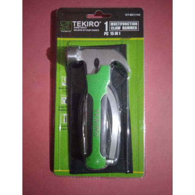 TEKIRO multifunction claw hammer 15in1 palu kambing lipat ORIGINAL