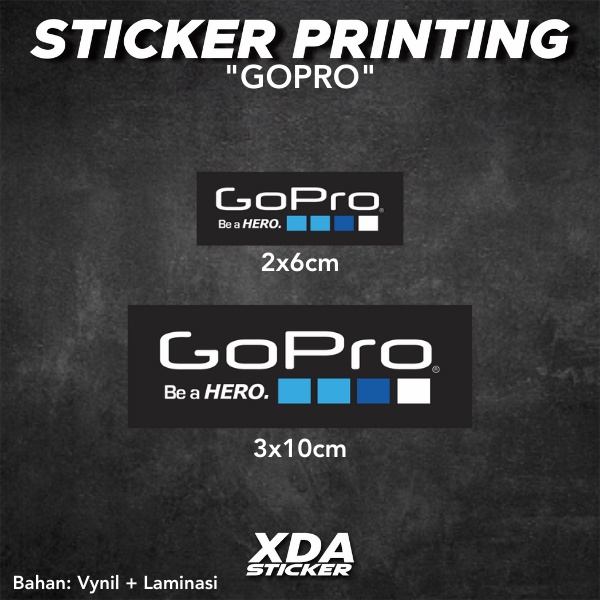 STIKER/STICKER PRINTING GOPRO/STIKER VISOR GOPRO/GOPRO ACTION CAM