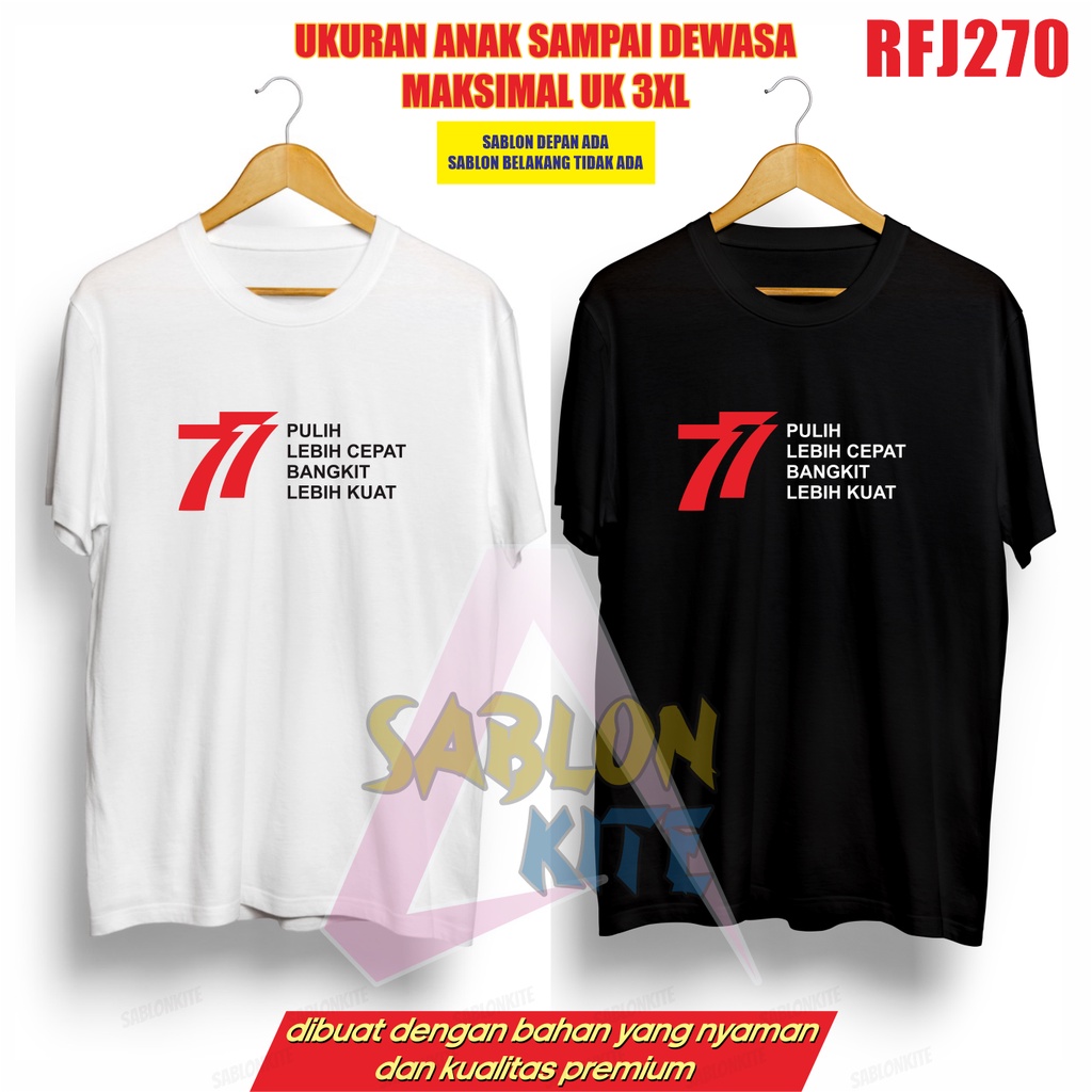 KAOS HUT RI 78 Gratis topi trucker dan stiker TERUS MELAJU 17 AGUSTUSAN RFJ581