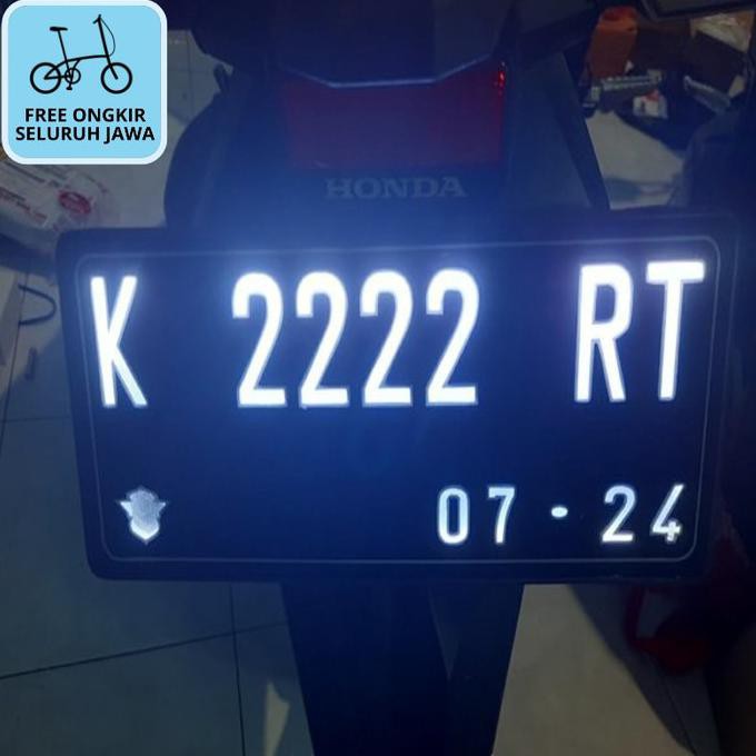 Variasi Dudukan Tatakan Plat Nomor Akrilik Motor Mobil Lampu Led