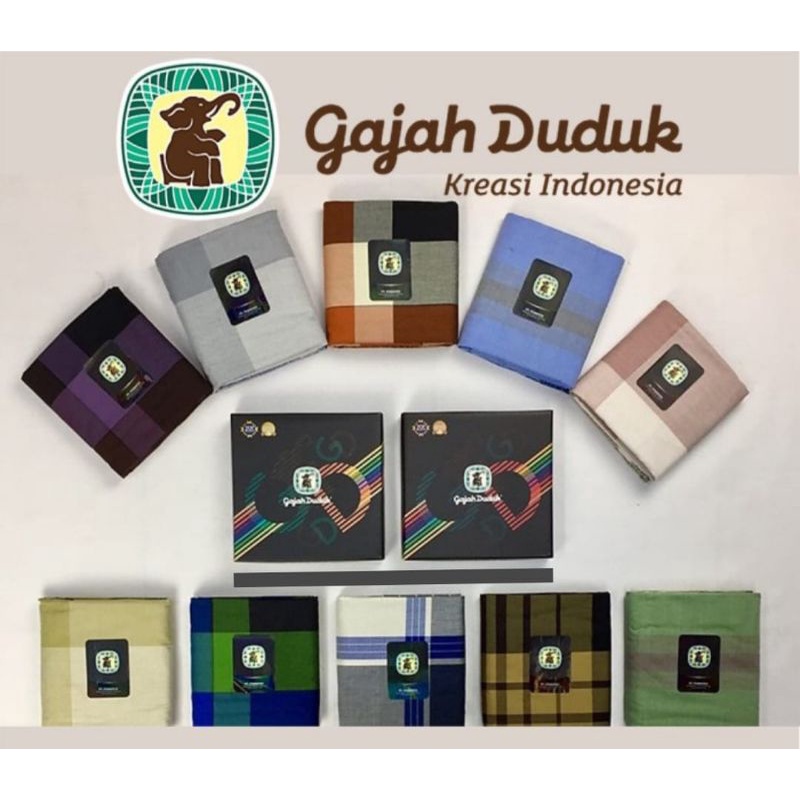 azzahro_store#Sarung Gajah Duduk Multicolour-Kain Sarung Tenun-Kain Sarung Pria Dewasa