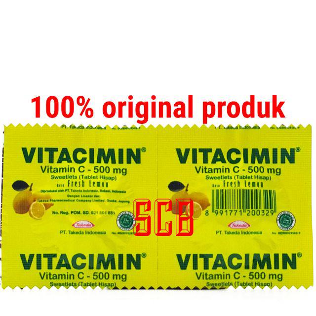 Vitacimin Vitamin C 500 Mg Tablet Hisap Harga Per Strip Isi 2 Tablet Indonesia