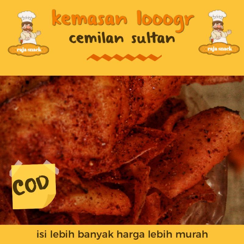 

Keripik setan pedas gurih atau keripik singkong pedas gurih