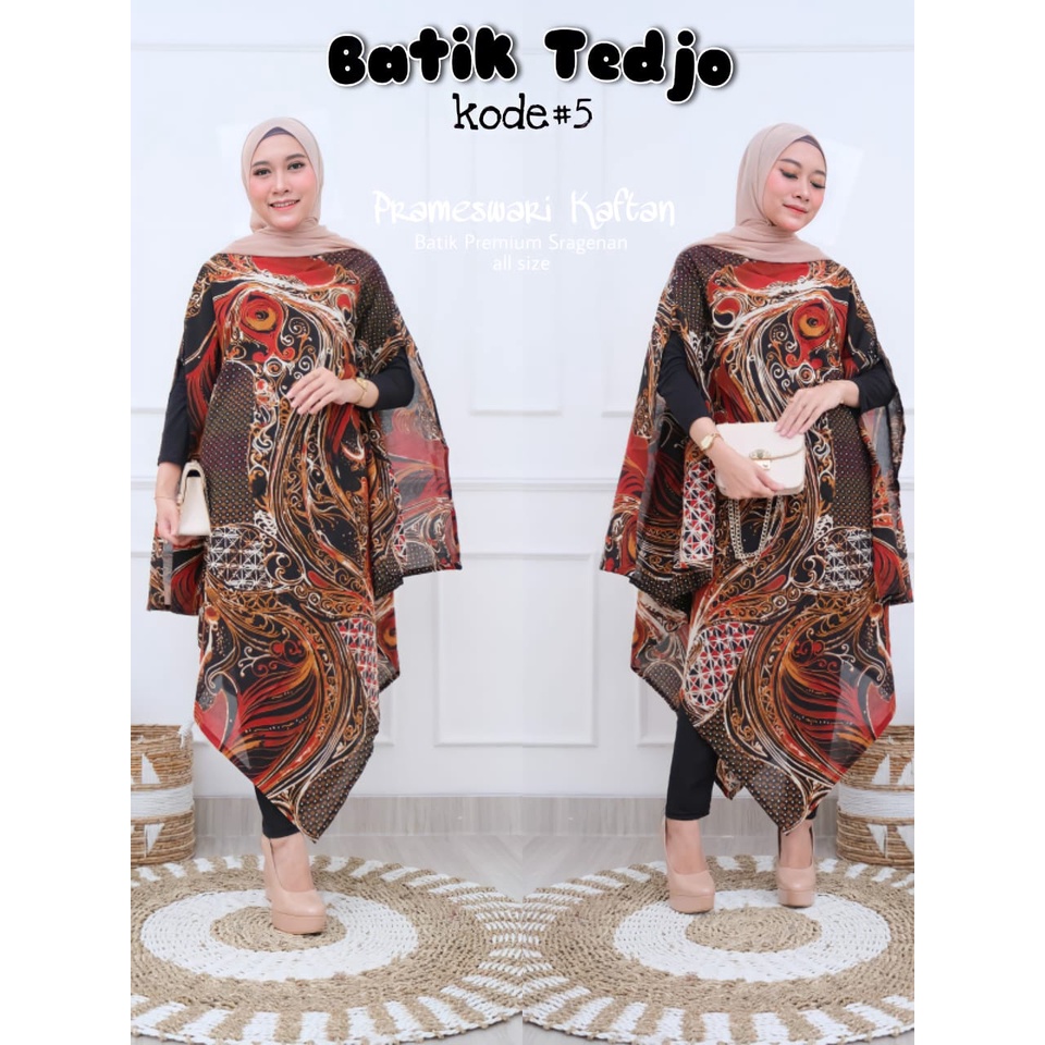 Prameswari Kaftan Wanita ORI Solo Bahan Halus dan Adem Cantik dan Elegan Model Terbaru 2022 Bisa COD