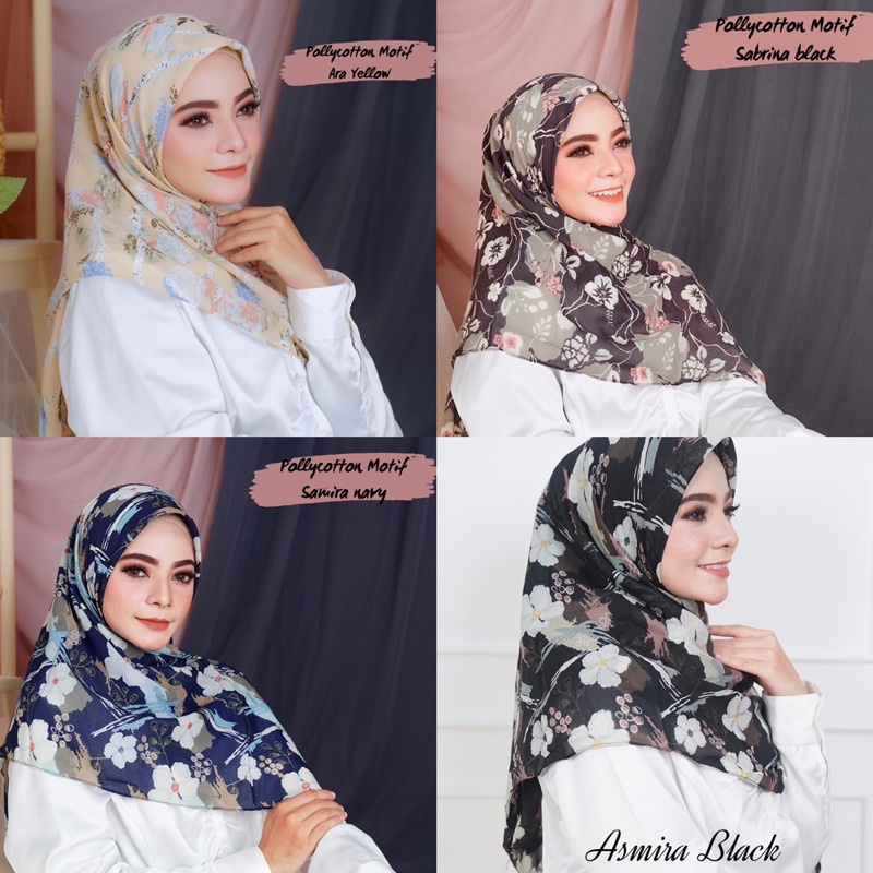 Segi Empat Motif Polycotton Part 2/Hijab Motif Viney