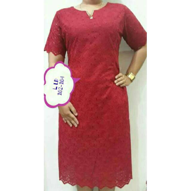 Sale Dress brukat katun (Mirip Pink Butik)