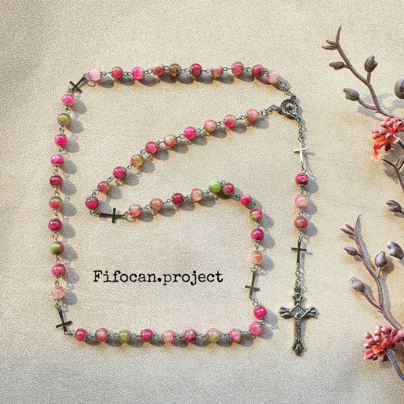 Rosario Manik Batu Alam Ruby Tanzanite