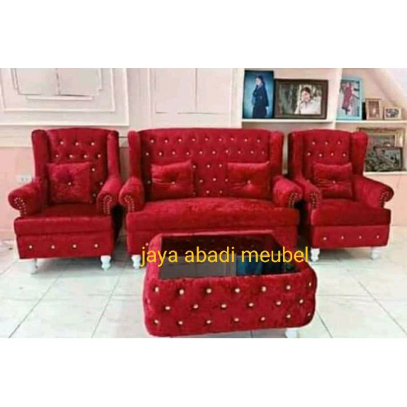 Sofa jaguar 2 1 1 bludru halus