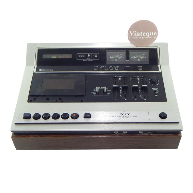 Tape Deck Vintage SONY Stereo Cassette Corder TC-177SD with Ferrite Tape Head Japan