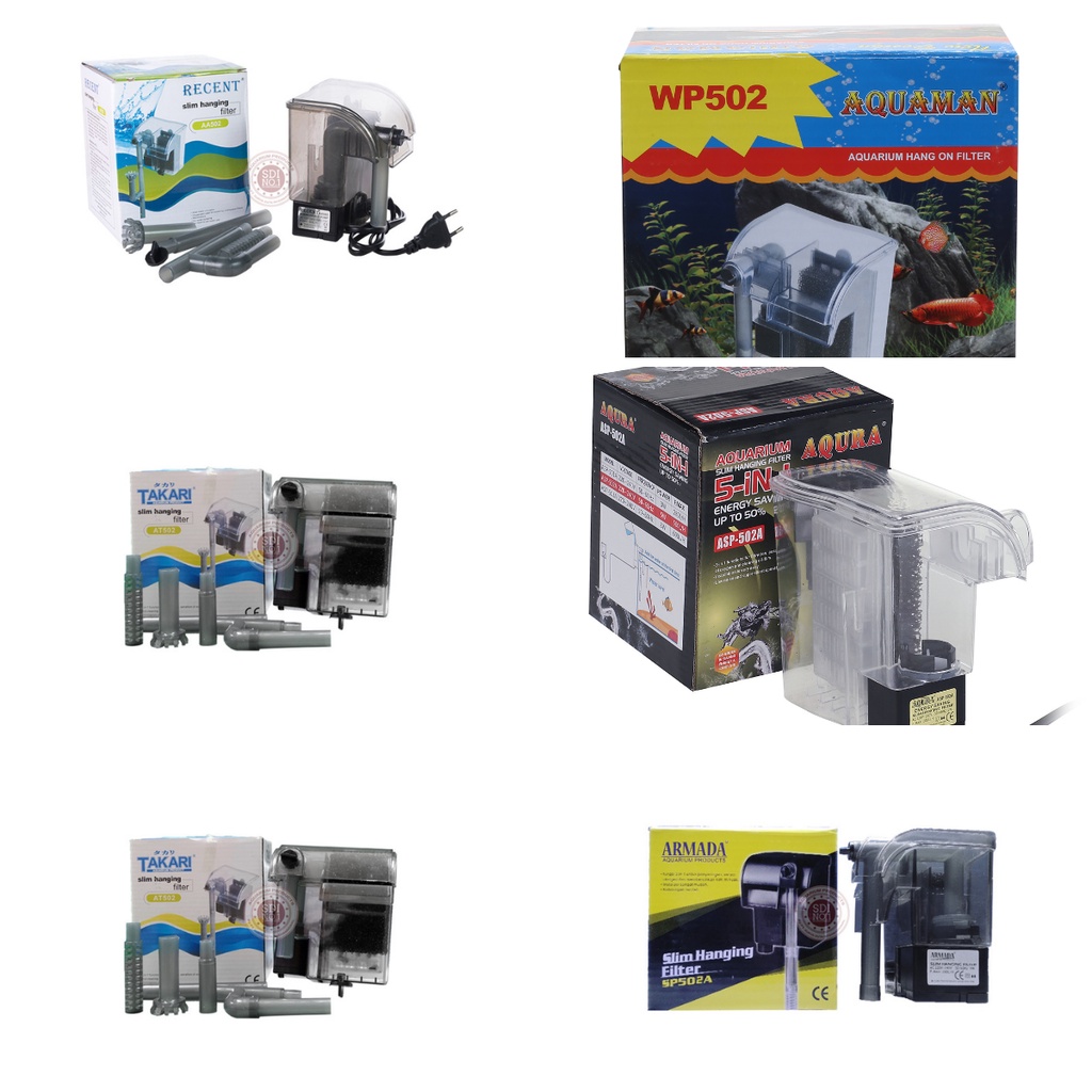 HANGING FILTER AQUARIUM AQUASCAPE BOX FILTER GANTUNG TAKARI AT 502 BPD