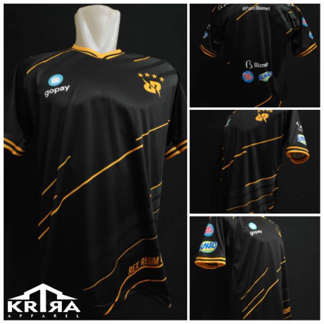 KAOS JERSEY GAMING RRQ ESPORT 2020 HITAM GAME MOBILE LEGEND MLBB FF PUBG CODM ANAK JUMBO