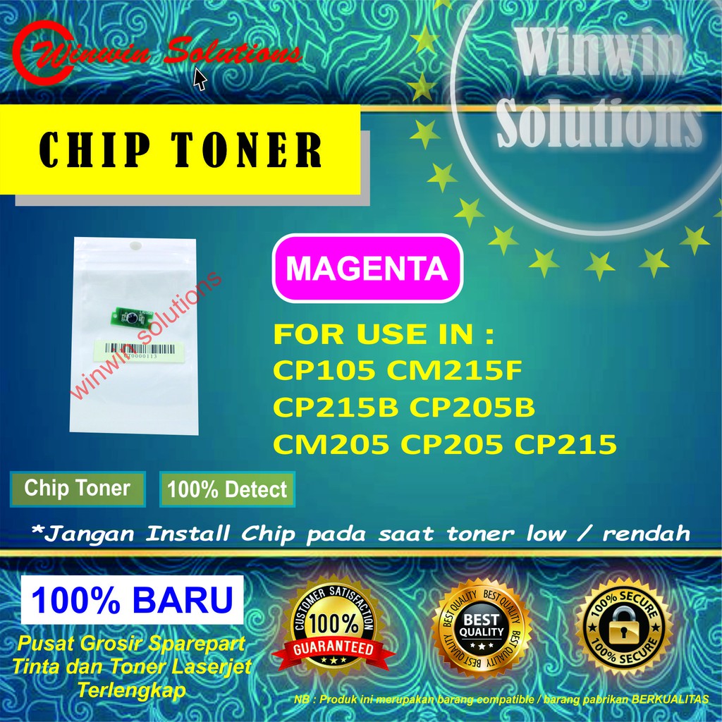 CHIP TONER XEROX CP105 CM215F CP215B CP205B CM205 CP205 CP215 MAGENTA
