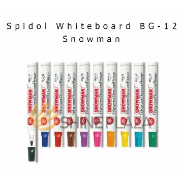 

Spidol Whiteboard Snowman Board Marker Sepidol papan Tulis Mudah Dihapus BG-12