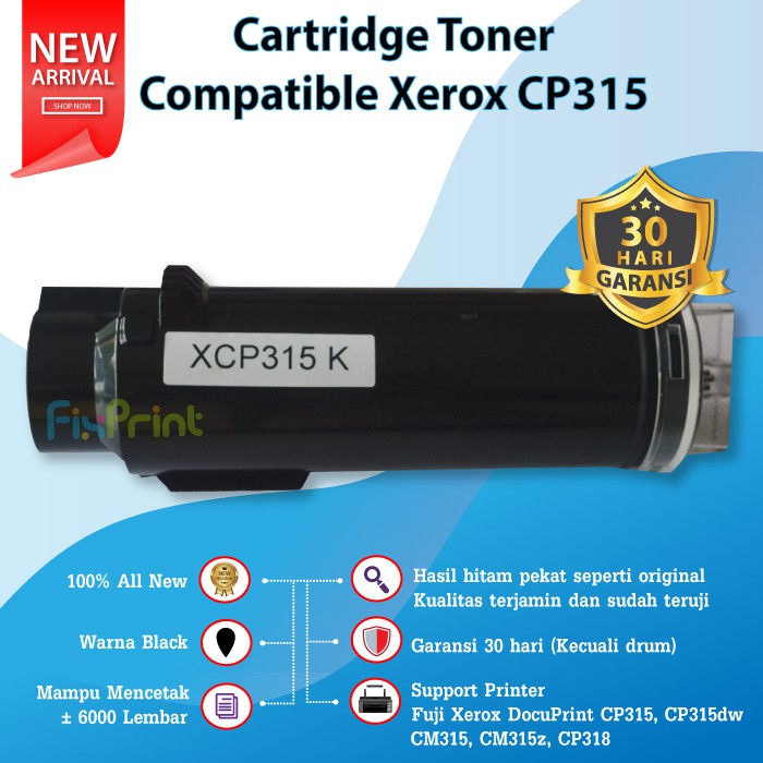 Cartridge Toner Compatible Printer Fuj iXerox CP315 CP318 CP315dw CM315z Universal Toner CP 315 318