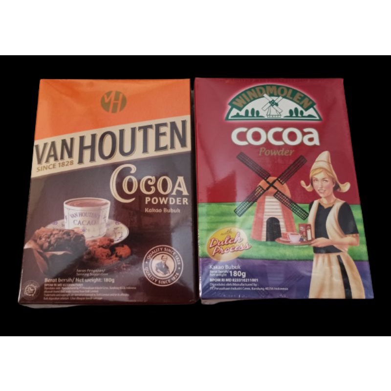 

Coklat Bubuk / Cocoa Powder - Van Houten / Windmolen 45 80 160 gram