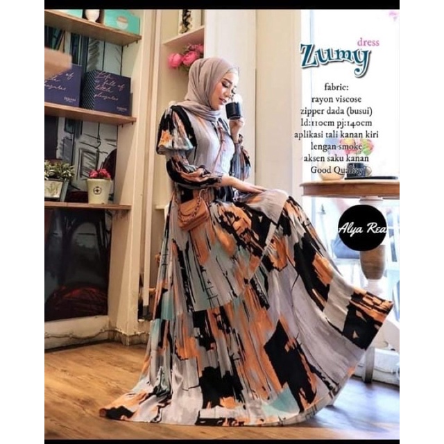 ZUMY DAISY DOTTY MYROSE DEVOS DRESS / GAMIS RAYON VISCOSE / BUSUI / LD 110