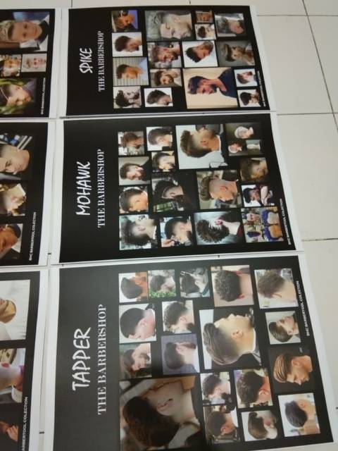 BAYAR DITEMPAT Poster Barbershop UNTUK 6 LEMBAR poster barber poster pangkas rambut